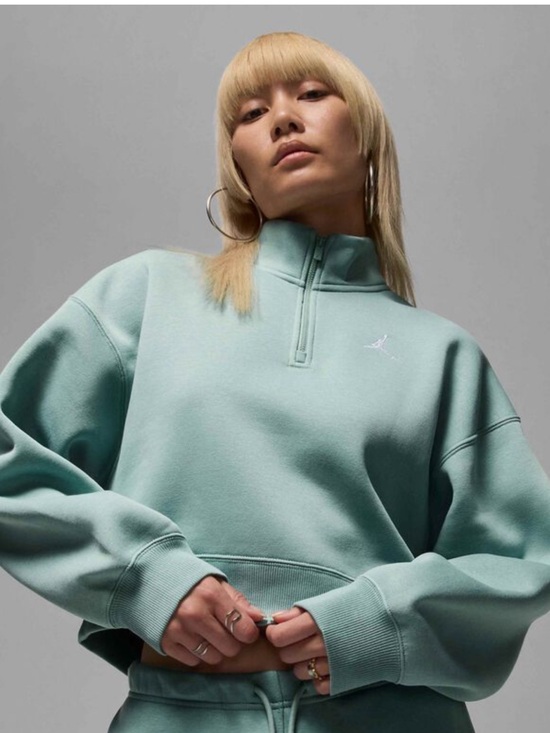 Tops - #683 NWT Jordan Brooklyn Fleece 1/4 Zip Cannon White Women’s Small